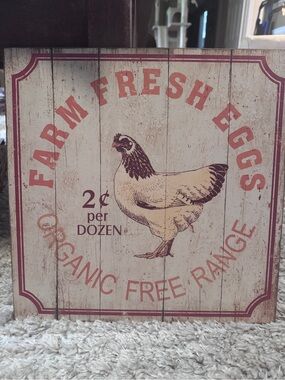Vintage Chicken Wall Art, Chicken Decor, Farmhouse Style, Wall Hanging Gift